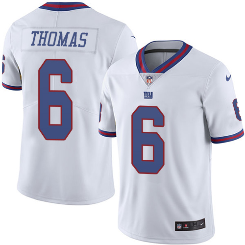 Youth Limited Logan Thomas Nike Jersey White - #6 Rush NFL New York Giants